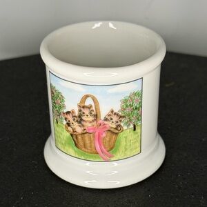 Vintage Kitten Votive Holder Trinket Dish